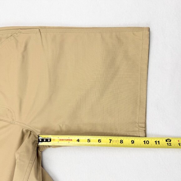 NWT Carhartt Women's Rugged Flex Outdoor Tan Canvas Work Shorts Size 6 Inseam 10 - Picture 8 of 11